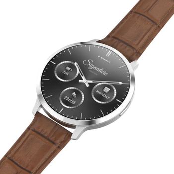 Smartwatch męski Garett Edge srebrny solid AMOLED 1,73″ + brązowy pasek (1).jpg
